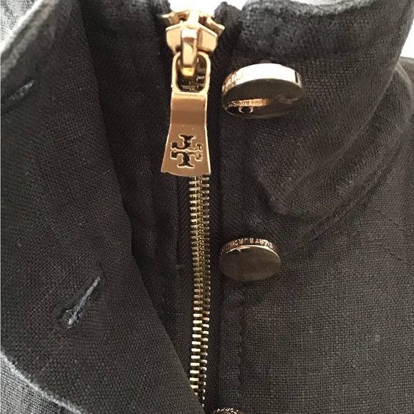 Tory Burch Green Utility Jacket with Hidden Zipper - Picture 6 of 12